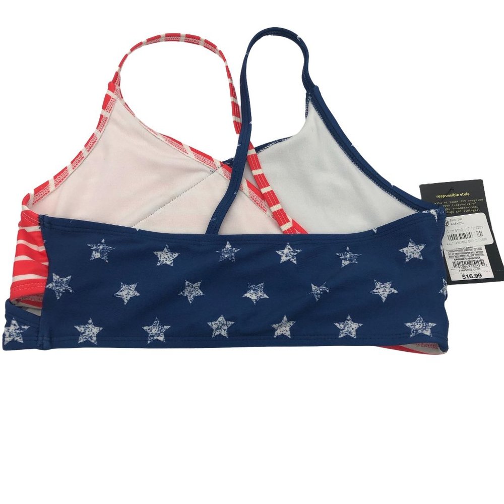 Art Class Girl's Bikini/Swim Top Size XL(14-16) Red, White, Blue NWT - Picture 2 of 6